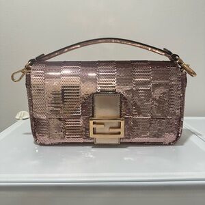 Fendi Sequin Bag in Rose Gold